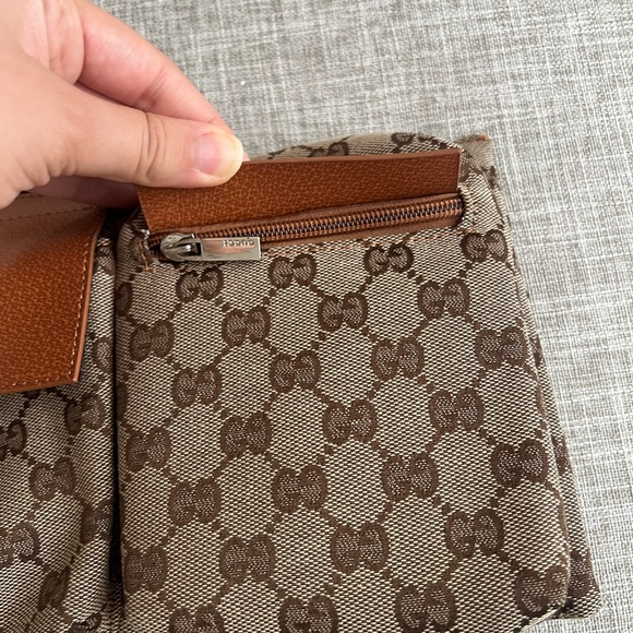 Gucci Brown and Tan Monogram Belt Bag - Picture 3 of 5